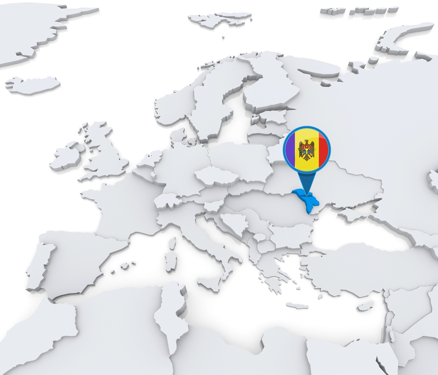 ligging van Moldavië